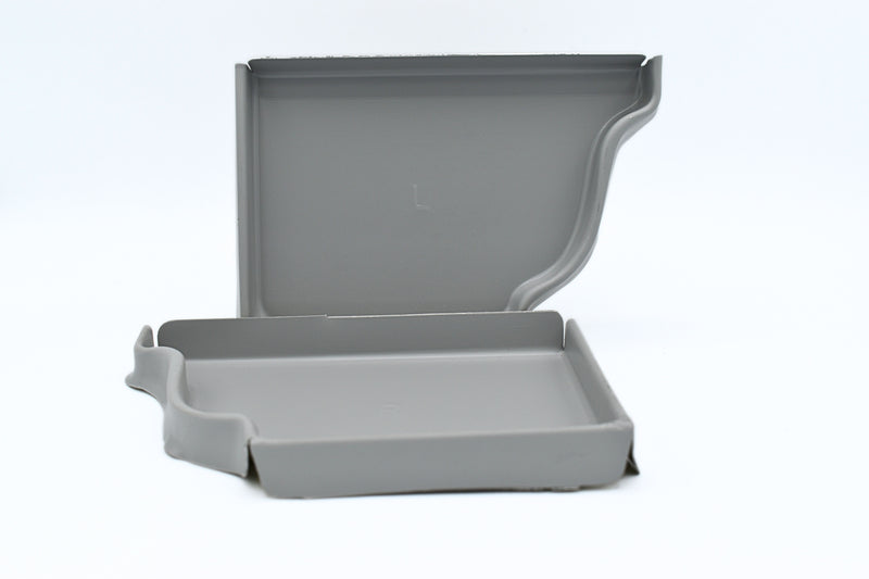 6" Right & Left End Cap Pearl Gray