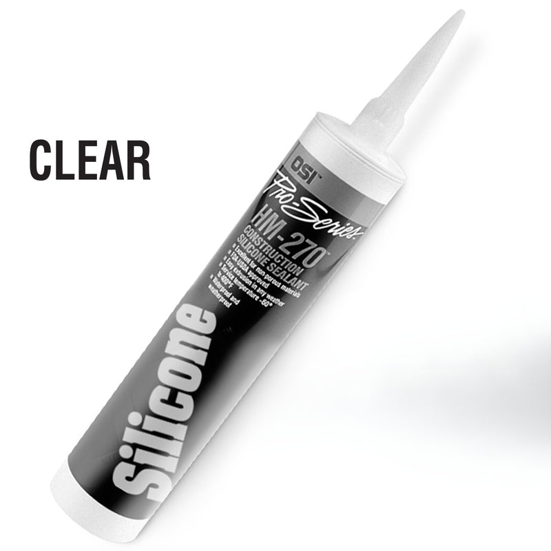 Silicone Caulk 10.5 oz caulking gun cartridge Clear